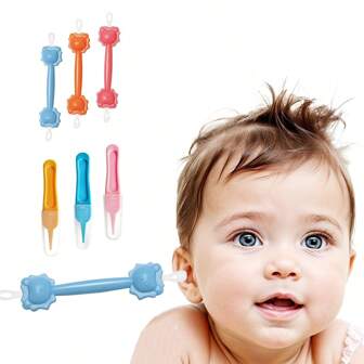 2 stuks oorreinigers voor baby's - neusclipreiniger voor baby's, pincet, neuspeuter, oorlepel