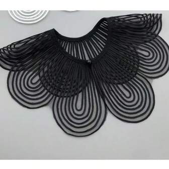 时尚优雅的大波浪荷叶边披肩，可用于圣诞装饰连衣裙