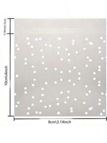 100pcs Self-Adhesive Polka Dot Transparent OPP Packaging Bag With Interesting Dot Patterns, Suitable For Snack Packaging Bags Such As Cookies, Bread, Candies, Etc., Suitable For Family Gatherings, Camping, Christmas, New Year, Valentine's Day And Other Gifts, Giving Gifts To Family And Friends (Excluding Labels)