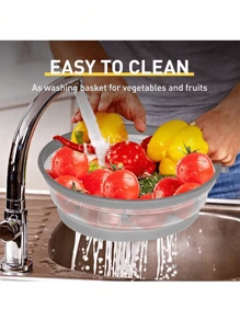 1pc Silicone Microwave Splash Cover, Food And Fruit Drain Microwave Cover, Microwave Food Cover, Microwave Plate Cover, Microwave Oven Cover, Kitchen Essentials, Dishwasher Safety, Multifunctional Silicone Folding Fresh-Keeping Cover, Oil And Splash Proof Cover, Dedicated Heating Cover, Folding Cover, Summer Essentials, Cups ﻿