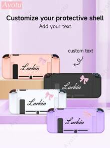 1pc Customizable Text & Name Protective Case Compatible With Nintendo Switch/Switch OLED/Switch Lite, Soft TPU Shell Compatible With Switch Console, Switch Game Accessories, Switch Joy-Con Accessories, Can Charge While Docked, Ideal Gift For Students, Colleagues, Friends, New Year, Back To School