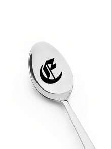 Initial Spoon - Engraved Coffee Spoon Gift - Unique Party Accessory, Personalized Coffee Lover Present, Birthday Gift Idea For Him Or Her, Themed Kitchenware, Novelty Tableware