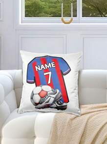 1 pieza Camiseta de fútbol personalizada con nombres y números, funda de almohada como regalo para jugador de fútbol, niños - Multicolor - Ver 3