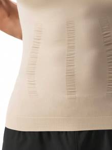 Men's Slimming Vest Tummy Control Shapewear Tank Top Chest Compression Shirt Body Shaper Gynecomastia Undershirts Belly Abdomen Underwear Gym Workout - Màu Khaki - Xem 8