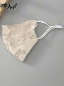 1 件女士 3D 浮雕牡丹花时尚口罩，高端时尚防风透气，可调节耳挂，3D 防风设计，适合春秋季节