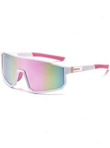 1pc Women's Integrated Ski Goggles, Colorful Coated Sports Windproof Driving Cycling Glasses Easy Comfort Casual Outfits Outdoor Cycling Glasses For Summer Beach Vacation,Outdoor,Travel Autumn Accessories Goggles