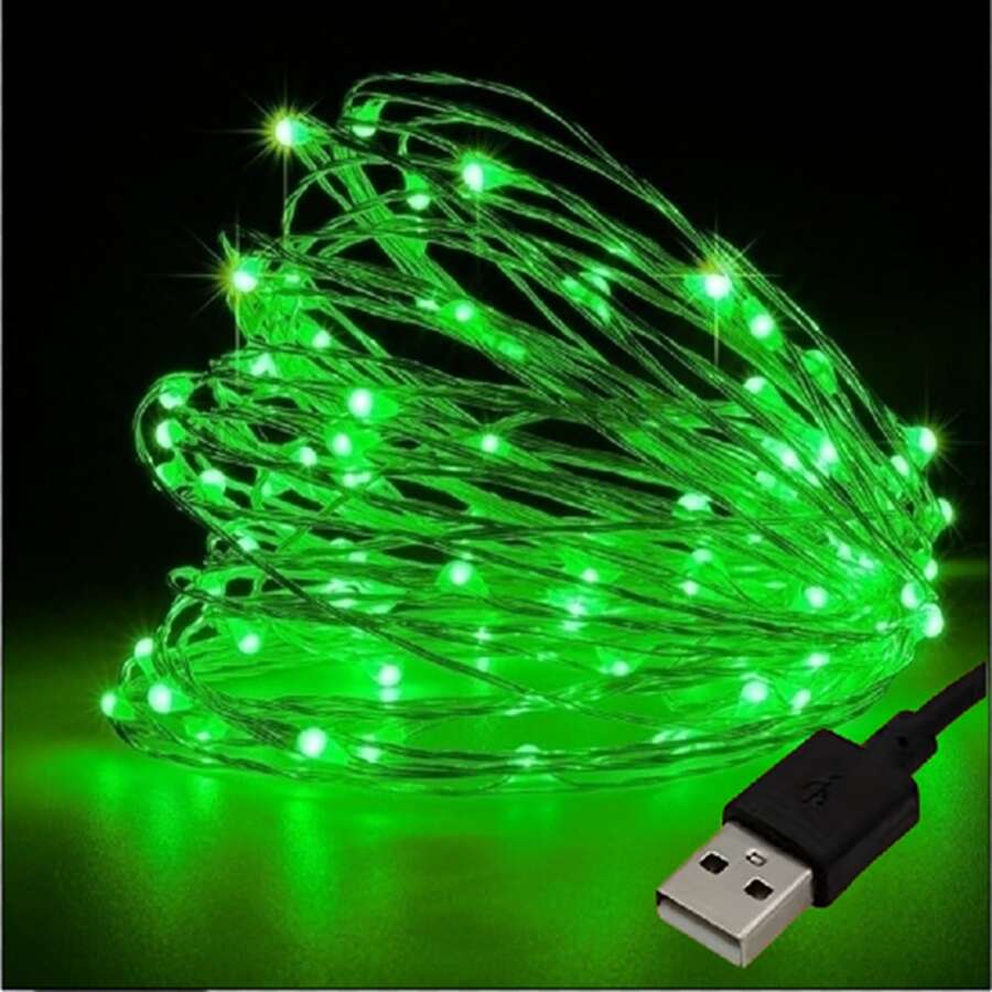 LED 灯串 20m200LED 暖白色白色多色童话灯，USB 电源供电童话灯串，防水银线铜线灯串适用于 DIY 婚礼宿舍、卧室、派对、花卉装饰、生日装饰、校园装饰、节日装饰、庭院花园装饰等