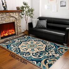 1pc 700g/Sqm Crystal Velvet Pile Area Rug, Bohemian Style Solid Color Carpet, Soft Anti-Slip Washable Rug For Living Room, Bedroom, Kitchen, Office, Home Decor, Modern Bedroom Small Rugs