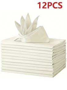 6/12/280pcs Minimalist Solid Color Cloth Napkins, Washable And Reusable For Restaurant, Party, Banquet, Dining Table