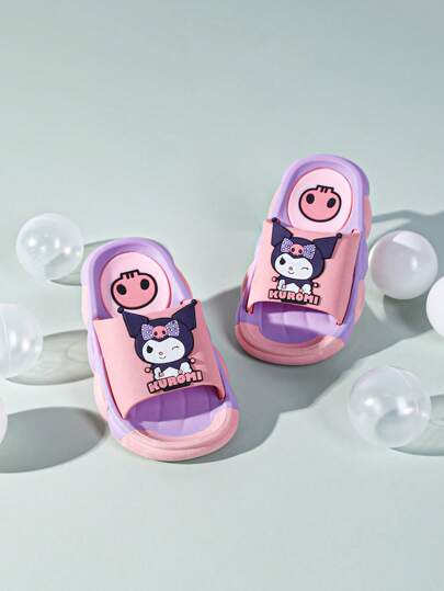 Sanrio A Pair Of Kulomier Cartoon Slippers, Anti Slip And Wear-Resistant Beach Princess Shoes For Girls And Babies, Suitable For Indoor Bathroom Bathing ,Outdoor Swimming, Beach Play, And A Necessary Pair Of Slippers For Travel