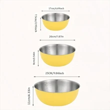 1/3pcs Baking Utensils With Graduated Mixing Bowl Stainless Steel Salad Mixing Bowl For Food Storage Meal Preparation Salad And Other Kitchen Gadgets Kitchen Accessories