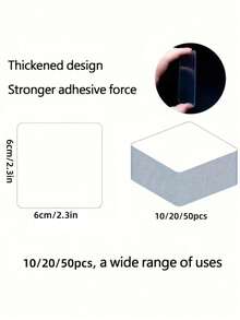 10/20/50 Stücke Schmerzfreies transparentes doppelseitiges Klebeband, starke klebrige Multi-Funktions-Dekor rutschfeste Nano-Doppelklebebandstreifen - Transparente Farbe - Übersicht 8