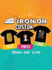 Custom Heat Transfer Stickers - Transform Your Designs Or Photos Into Colorful Iron-On Decals, For DIY T-Shirts, Pillow Decor, And Craft Clothing, Personalized Iron-On Patches, Suitable For T-Shirts, Pillows And Bags, PVC Material,Multi-Functional,Adjustable, ,Ornamental,Reusable,Breathable,Exquisite,Adorable,High-Quality,Modern,Colorful,Cute,Comfortable,Stylish,Soft,Custom,Personalized,Unique,Ideal Gifts For Him,Ideal Gifts For Her,Boyfriend,Girlfriend,Dad,Mom,Family,Friends,Son,Daughter,Office,Tea Room,School,Home,Home Refresh,Customized Stickers,Xmas Decoration,For Housewarming,Chic Design - Multicolor - View 1