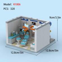 Set de bloques de construcción de mini ciudad estilo calle, juguete educativo y creativo clásico, kit de ensamblaje DIY de modelo de clínica dental para adultos, adecuado como regalo de cumpleaños, Navidad, colección y decoración del hogar - Multicolor - Ver 17