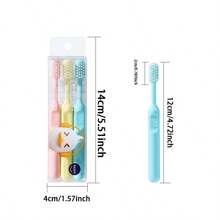 3pcs Kids Candy Color Cute Cartoon Soft Bristle Toothbrush, For 2-6 Years Old Children, Ultra Soft For Cleaning Teeth Gently - Color Mixing - View 10
