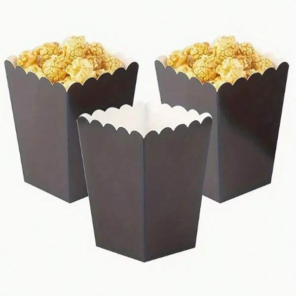 Caja de palomitas, caja de palomitas de papel mini, recipiente de cartón para palomitas para fiestas, bolsa de palomitas de snack y caramelos, soporte para palomitas para decoración de cumpleaños y bodas