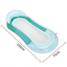 Adult Inflatable Pool Lounger, Inflatable Swimming Floating Bed With Soft Mesh Center, Pool Floating Hammock With Headrest, Swimming Pool Floating Leisure Toy, Pool Inflatable, Beach Essentials - Multicolor - View 3