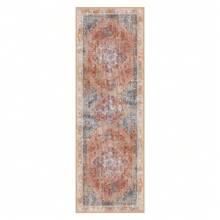 Phantoscope Boho Washable Runner Rug – Non-Slip Ultra-Thin Carpet For Hallway, Kitchen, Entryway, Laundry & Bedroom – Vintage Distressed Long Accent Rug - 鐵鏽/多色 - 查看 7