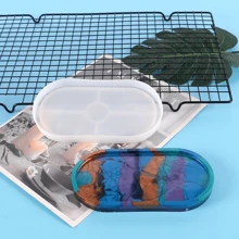 1pc Large Oval Tray Mould, For Storage And Decoration - White - View 8