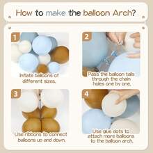 Globos de látex de color marrón, blanco, gris azulado y marrón, y globos metálicos con forma de cabeza de oso marrón mate. Kit de arco de fondo blanco y marrón. Decoración de ducha de oso marrón con globos de color marrón, blanco y gris azulado para una fiesta de revelación de género o cumpleaños - Multicolor - Ver 9