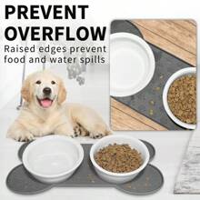 Pet Feeding Mat Silicone Dog Food Mat Anti-Slip And Waterproof Dog Bowl Mat, Thickened Dog And Cat Mat For Food And Water