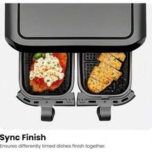 Freidora de aire cuadrada de plástico, con control táctil capacitivo, cesta doble de 3 cuartos - mediano - Ver 7