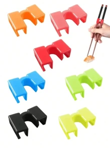 10 件/2 包可重复使用筷子架，训练筷子辅助装置，适合初学者和学习者快速掌握筷子使用（推荐青少年和成人使用），学校用品 - 彩色 - 查看 9