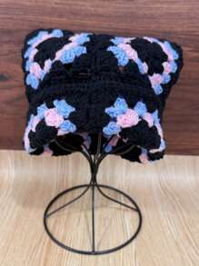 1顶手工制作的Y2K可爱朋克哥特风针织帽，适合波西米亚街头风日常穿着 - 彩色 - 查看 18