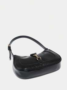 Novachic,1pc Retro Minimalist Hook Decor Adjustable Shoulder Strap Crescent Shape Bag, Suitable For Date, Outing, Party