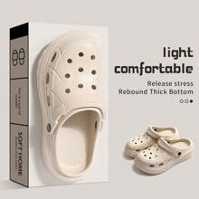 Heavy-Duty Slip-On Sandals, Women's Summer Outdoor Thick Sole Platform Beach Shoes, Anti-Skid Slippers Couples