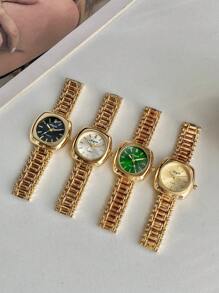1PC New Fashion Women's Vintage Watch, Hollow Gold Bracelet Female Niche, Suitable As Birthday, For Teens