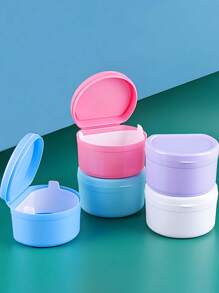 1pc/4pcs Denture Box, Portable Retainer Cleaner Case, Denture Case With Filter, Protect Dentures, Braces, And Retainers, The Most Thoughtful Gift For Parents - Multicolor - View 2