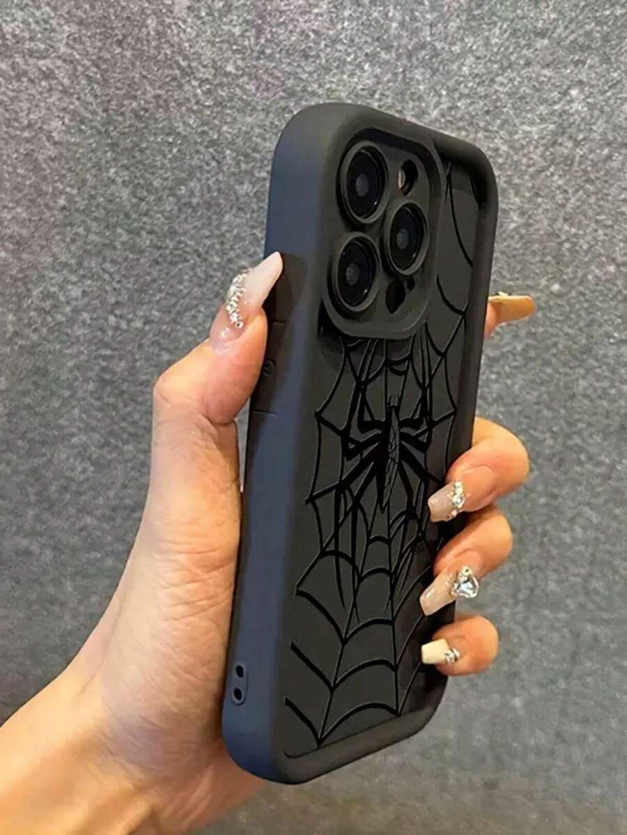 用蜘蛛网图案为您的 iPhone 增光添彩 简约加厚防摔手机壳 兼容 iPhone Galaxy