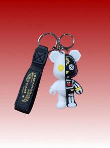 1-2pcs Cartoon Mechanical Teddy Bear Keychain, Car Key Chain, Home/Office Key, Anti-Lost Chain, Cute Bear Pendant, Mom Keyring, Bag Accessory, Backpack Lanyard, Delicate Decorative Key Chain - Multicolor - View 15