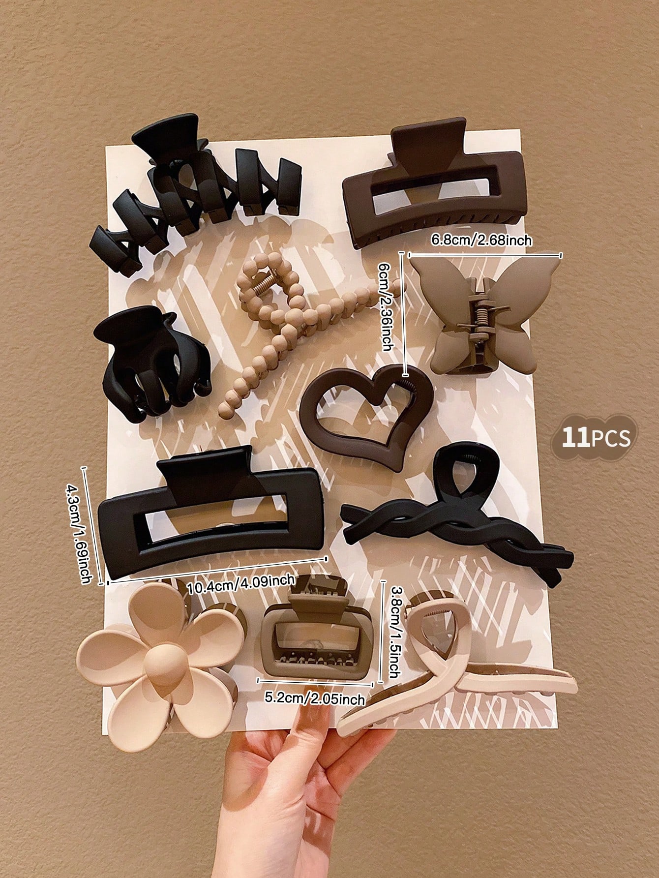 10/11 قطعة مشابك شعر للنساء، دبابيس شعر زخرفية بسي...