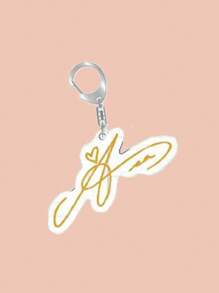2D Flat, 2 Pcs Sets KPOP Signature Keychain Pendant Accessory RUKA RORA ASA AHYEON HARAM Signature Acrylic Key Chain Keyring Fans Gift - Multicolor - View 6