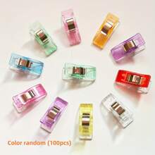 50 Peças/100 Peças por Embalagem Clipes de Acolchoado de Alta Qualidade, Clipes de Plástico em Cores Variadas para Artesanato Feito à Mão, Clipes de Costura