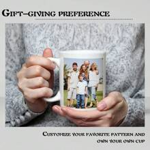 1pc 330ml Personalized Photo Mug, Custom White Coffee Cup, Artistic Water Tumbler
