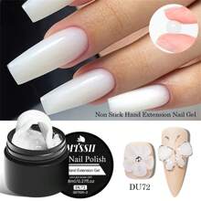 Mtssii 8ml Clear Non Stick Hand Extension Gel Nail Polish For 3D Shaping Nail Art Solid Milky Jelly Hard Gel For Fake Nail Carving Flower Nail Art Acrylic Gel Varnish Solid Builder Gel Easy To Operate Manicure For Home And Slaon - 白色 - 查看 3