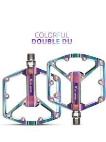 1pair West Biking Double Du Alloy Anti-Slip Bike Pedals For Mountain/Road Bicycles Cycling Accessory