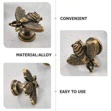 10 piezas Pomos retro de aleación de zinc con diseño de abeja - Tiradores decorativos para cajones de cómoda y muebles del hogar y armarios