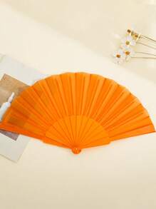 1PC/5PCS 塑料便携式手持舞蹈派对风扇，中式日式婚礼装饰折叠，低调简约的礼物，适合派对、婚礼、典礼、家居装饰，或作为礼物送给他人，作为表演道具；适合 DIY，适合派对主题或创造独特的设计。 - 彩色 - 查看 12