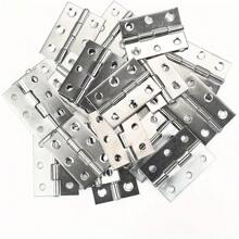 20pcs 2-Inch Stainless Steel Folding Hinges, Window Hinges, Suitable For Doors, Lids And Wooden Boxes, Silver Metal Hardware