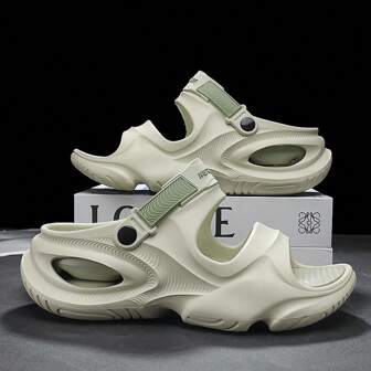 男士新款创新仿生厚底户外沙滩防臭透气EVA高弹舒适百搭度假风格室内防滑情侣彩色凉鞋