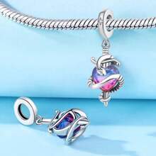 1 Pc Silver Plated Pendant Illusion Heart Snake Sword Pendant Moonlight At Sea Pendant Suitable For Bracelet DIY Fine Jewelry Making Birthday Gift Woman Gift