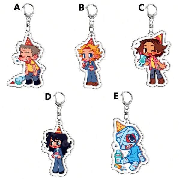 Mondwater Hot Horror Game Acryl Sleutelhangers Voor Accessoires Tas Jimmy Curly Anya Sallyface Q Versie Figuren Tas Hanger Fans Cadeau