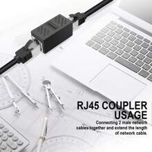 RJ45 Coupler, Ethernet Cable Extender Adapter, Compatible With Cat7/Cat6/Cat5e/Cat5 Ethernet Cables, For PC, Router, Modem
