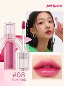 Peripera K-Beauty Water Bare Tint 鏡面水感唇釉，玻璃感豐唇唇蜜，自然保濕、輕盈、提亮光澤、持久舒適、不黏膩、口罩友善、不留白膜 - #08 Pure Pink - 查看 1