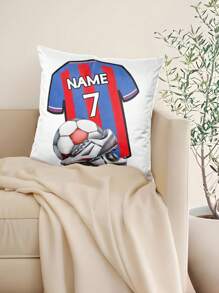 1 pieza Camiseta de fútbol personalizada con nombres y números, funda de almohada como regalo para jugador de fútbol, niños - Multicolor - Ver 2