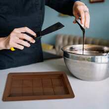 NetHong 2PCS Deep Chocolate Bar Mold Stuffed Silicone Candy Bar Mold Easy To Demould UK - Rust Brown - View 5